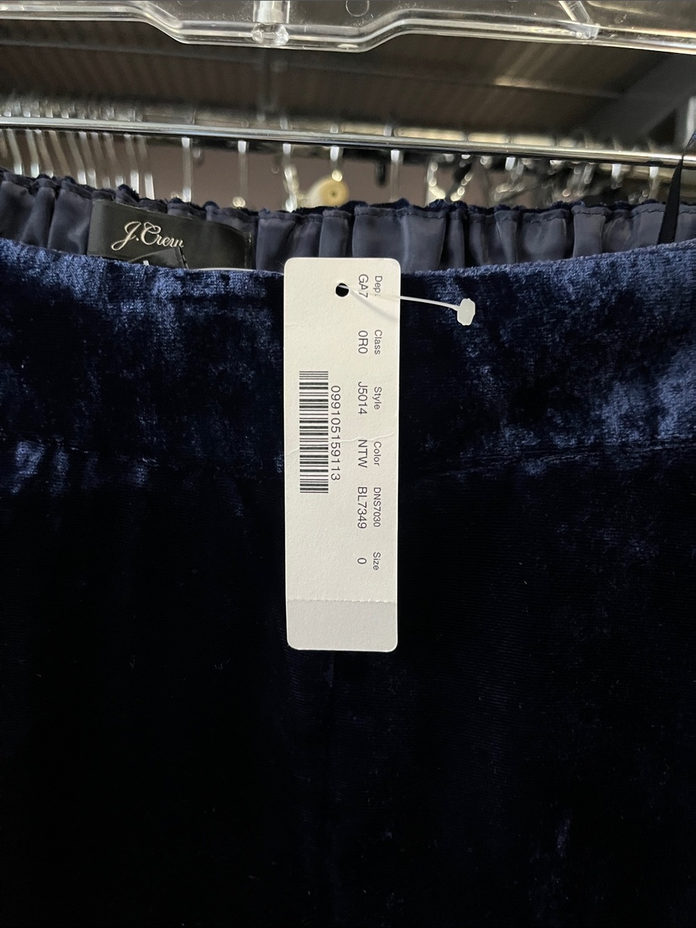 J CREW PULL ON EASY PANTS VELVET NEW with TAGS SZ 0 - Picture 3 of 4